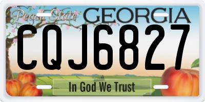 GA license plate CQJ6827