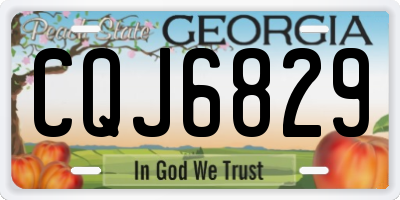 GA license plate CQJ6829