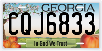 GA license plate CQJ6833