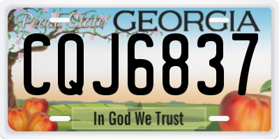 GA license plate CQJ6837