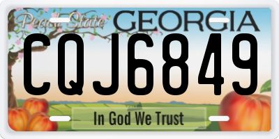 GA license plate CQJ6849