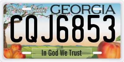 GA license plate CQJ6853