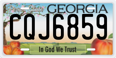 GA license plate CQJ6859