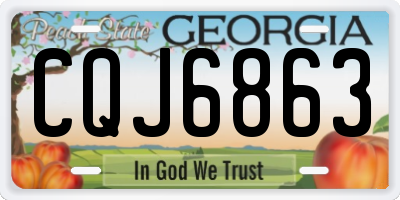GA license plate CQJ6863