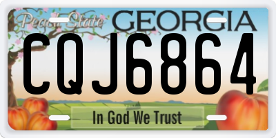 GA license plate CQJ6864