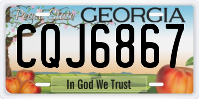 GA license plate CQJ6867