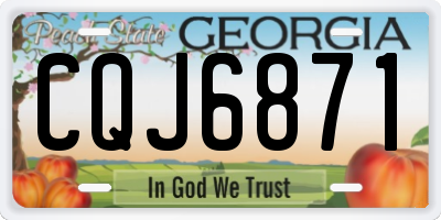 GA license plate CQJ6871
