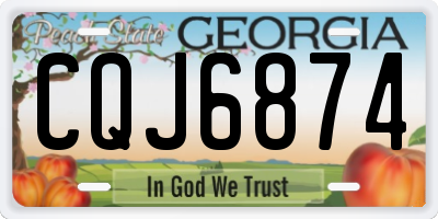 GA license plate CQJ6874