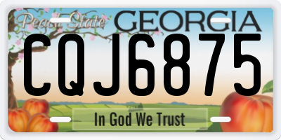 GA license plate CQJ6875