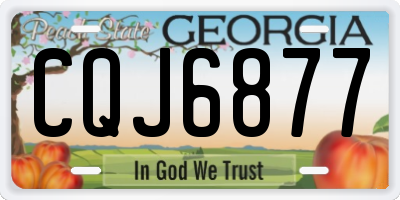 GA license plate CQJ6877