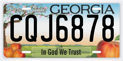 GA license plate CQJ6878