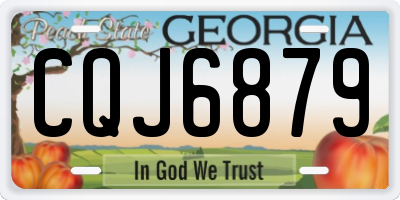 GA license plate CQJ6879