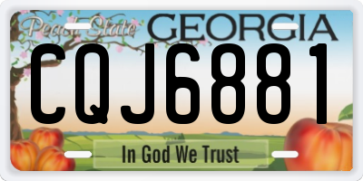 GA license plate CQJ6881