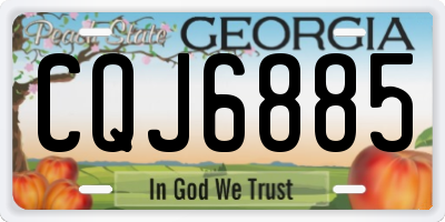 GA license plate CQJ6885