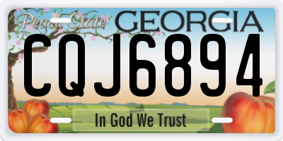 GA license plate CQJ6894