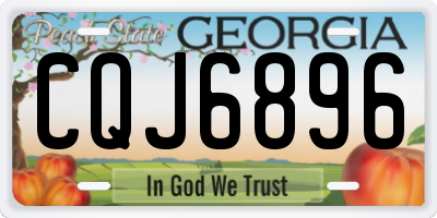 GA license plate CQJ6896