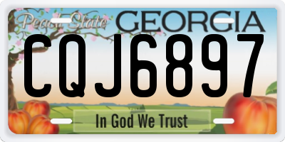 GA license plate CQJ6897