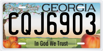 GA license plate CQJ6903