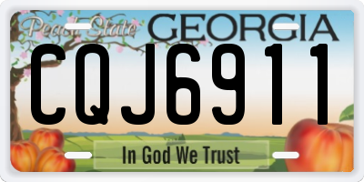 GA license plate CQJ6911