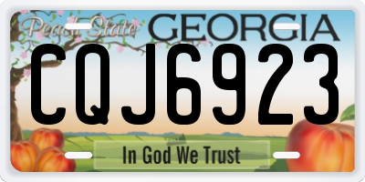 GA license plate CQJ6923