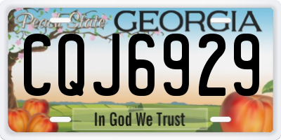 GA license plate CQJ6929