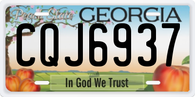 GA license plate CQJ6937