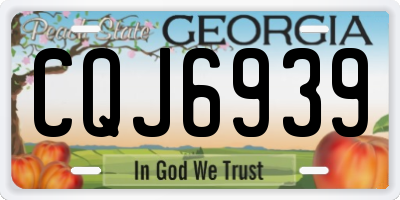 GA license plate CQJ6939
