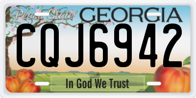 GA license plate CQJ6942