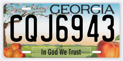 GA license plate CQJ6943