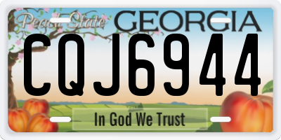 GA license plate CQJ6944