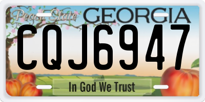 GA license plate CQJ6947