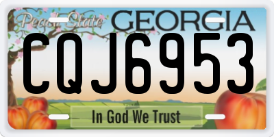 GA license plate CQJ6953