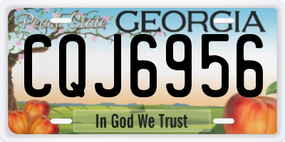 GA license plate CQJ6956