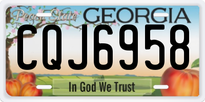 GA license plate CQJ6958