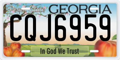 GA license plate CQJ6959