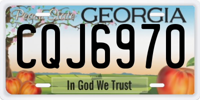 GA license plate CQJ6970