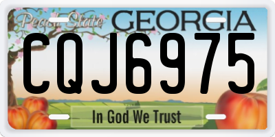 GA license plate CQJ6975