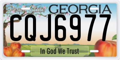 GA license plate CQJ6977