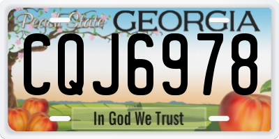 GA license plate CQJ6978