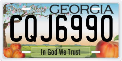 GA license plate CQJ6990