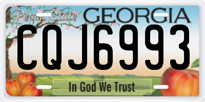 GA license plate CQJ6993