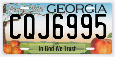 GA license plate CQJ6995