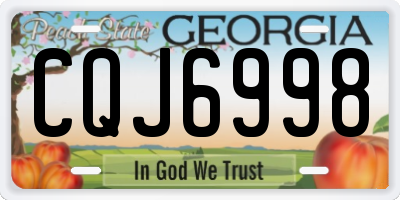 GA license plate CQJ6998