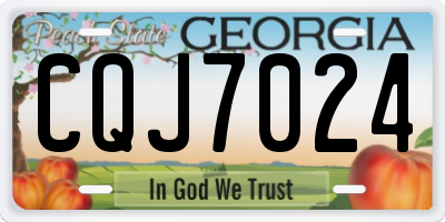GA license plate CQJ7024
