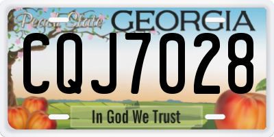 GA license plate CQJ7028