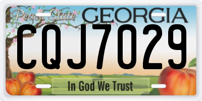 GA license plate CQJ7029