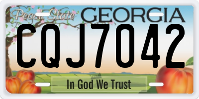 GA license plate CQJ7042