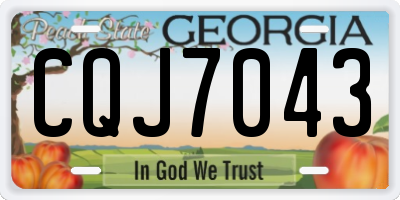GA license plate CQJ7043