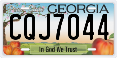 GA license plate CQJ7044