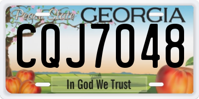 GA license plate CQJ7048